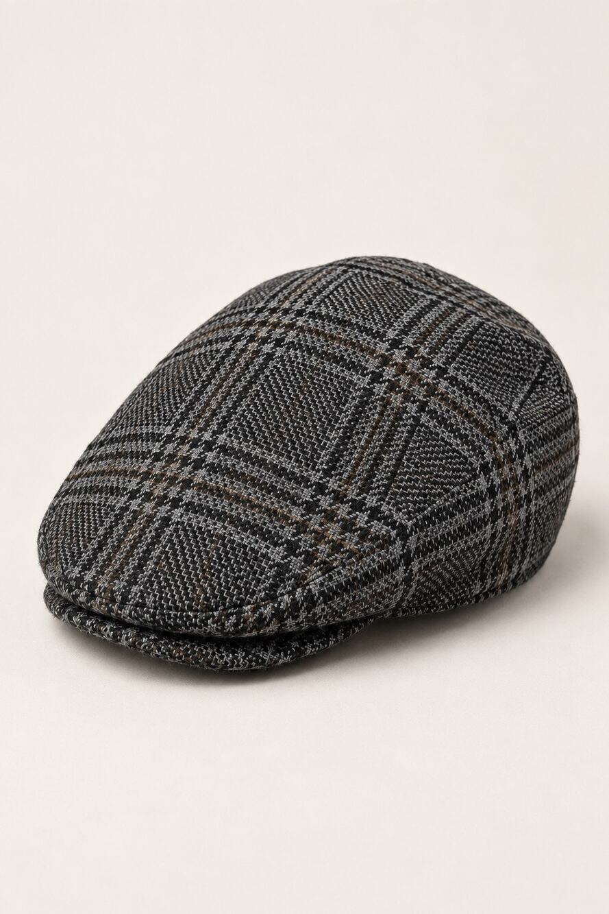 Vintage Lake of the Isles Wool Newsboy Cap Hat with Ear Flaps | XL